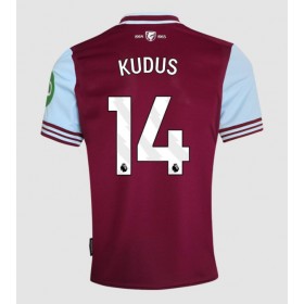 Pánské fotbalový oblečení West Ham United Mohammed Kudus #14 Domácí košile 2024-25 Krátkým Rukávem